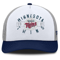 Minnesota Twins Fanatics Designated A-Frame Foam Front Trucker Adjustable Hat - White/Navy Hats