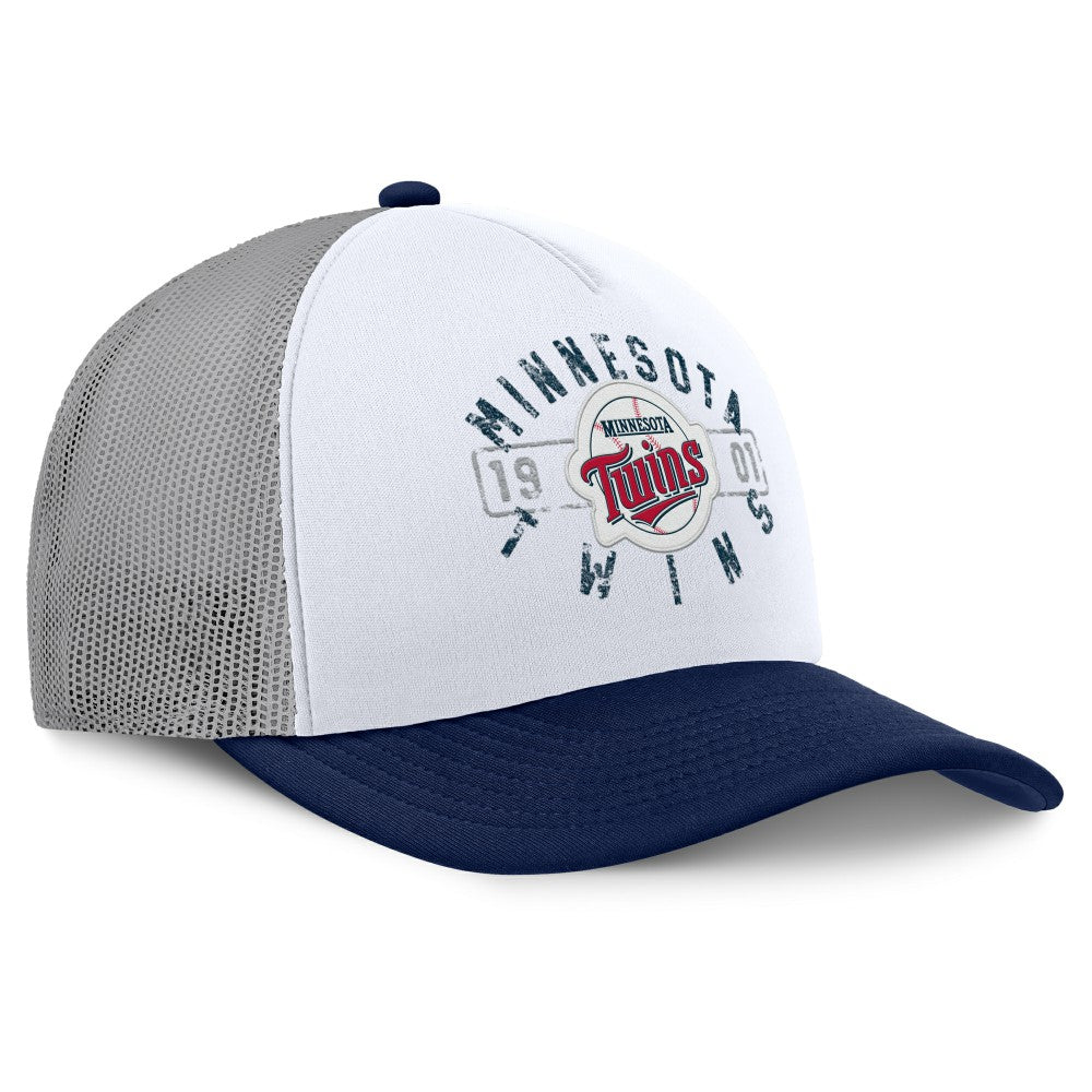 Minnesota Twins Fanatics Designated A-Frame Foam Front Trucker Adjustable Hat - White/Navy Hats