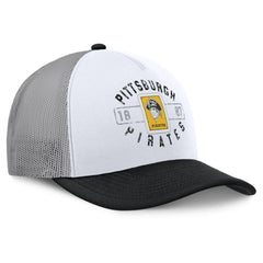 Pittsburgh Pirates Fanatics Designated A-Frame Foam Front Trucker Adjustable Hat - White/Black Hats