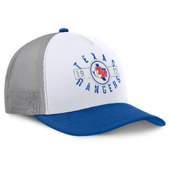 Texas Rangers Fanatics Designated A-Frame Foam Front Trucker Adjustable Hat - White/Royal Hats