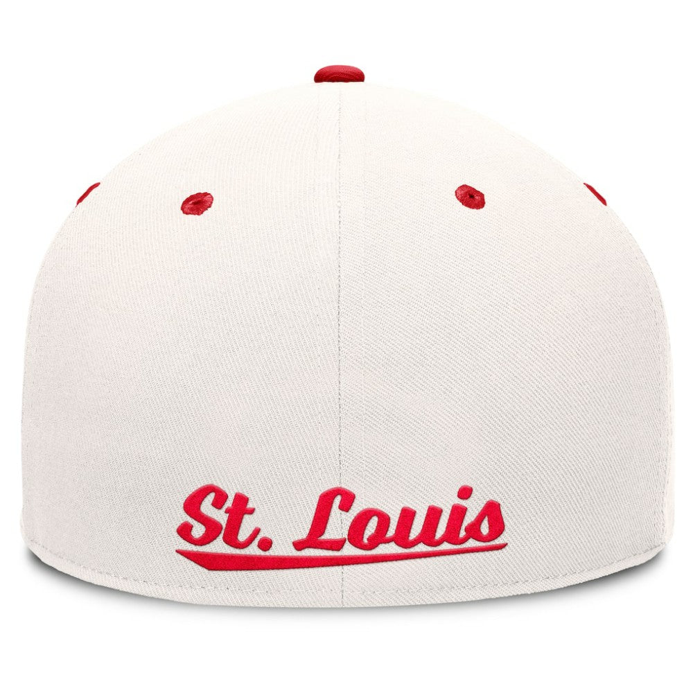St. Louis Cardinals Fanatics Unit Fitted Hat - Cream/Red Hats