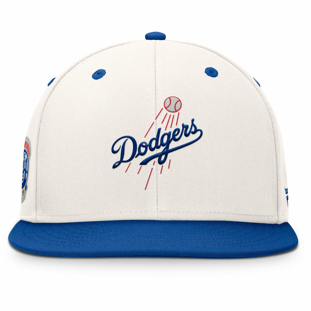 Los Angeles Dodgers Fanatics Unit Fitted Hat - Cream/Royal Hats