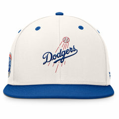 Los Angeles Dodgers Fanatics Unit Fitted Hat - Cream/Royal Hats