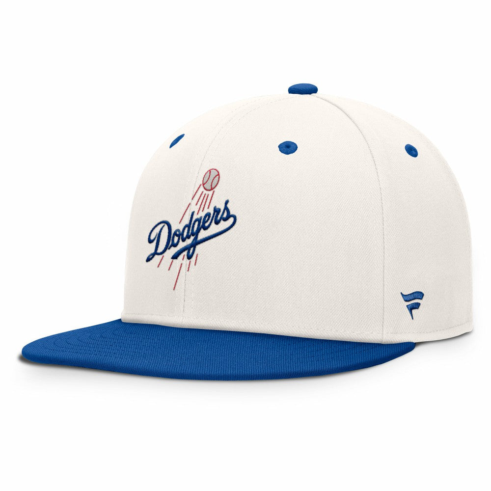 Los Angeles Dodgers Fanatics Unit Fitted Hat - Cream/Royal Hats