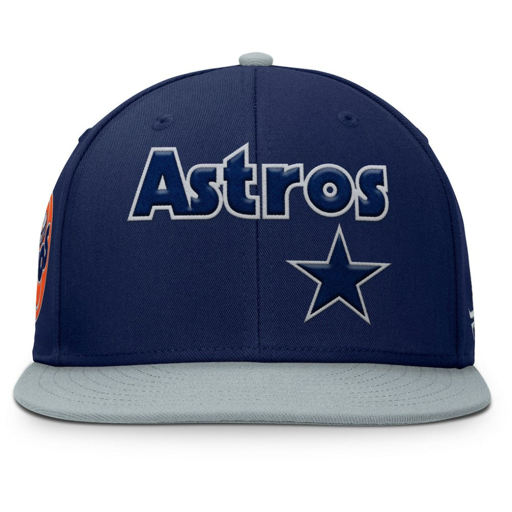 Houston Astros Fanatics Yard Fitted Hat - Navy/Gray Hats
