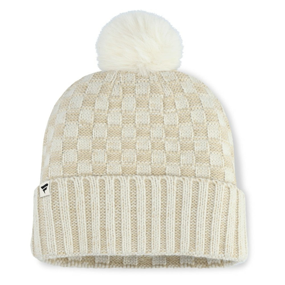 St. Louis Cardinals Fanatics Women's Matchstick Cuffed Knit Hat with Pom- Natural Hats