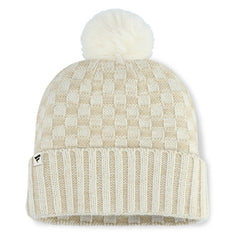 Detroit Tigers Fanatics Women's Matchstick Cuffed Knit Hat with Pom- Natural Hats