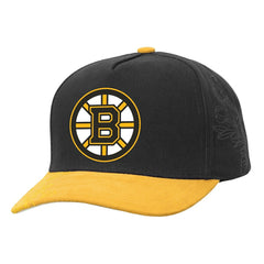 NHL Boston Bruins Mitchell & Ness May Flowers Pro Crown Adjustable Hat - Black/Gold