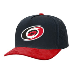 NHL Carolina Hurricanes Mitchell & Ness May Flowers Pro Crown Adjustable Hat - Black/Red