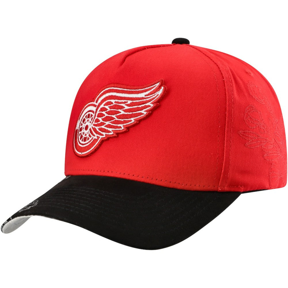 NHL Detroit Red Wings Mitchell & Ness May Flowers Pro Crown Adjustable Hat - Red/Black
