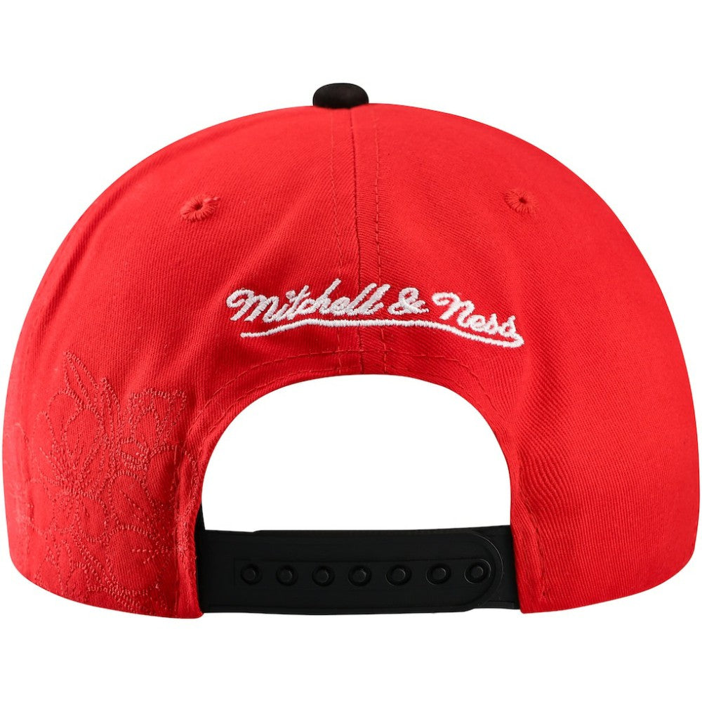 NHL Detroit Red Wings Mitchell & Ness May Flowers Pro Crown Adjustable Hat - Red/Black