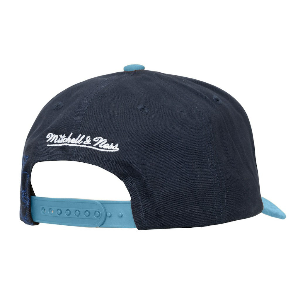 NHL Seattle Kraken Mitchell & Ness May Flowers Pro Crown Adjustable Hat - Navy/Light Blue