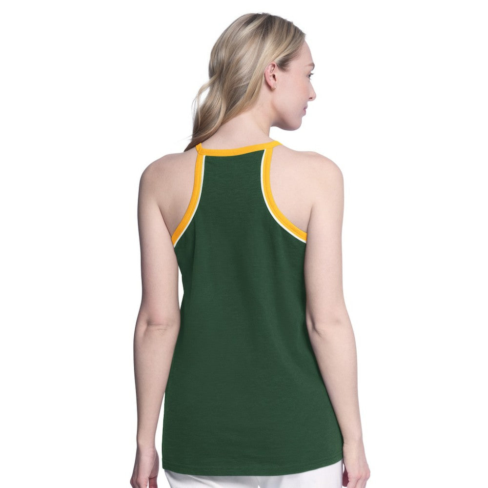Athletics G-III 4Her by Carl Banks Women's Curveball Racerback Tank Top - Green Tanks