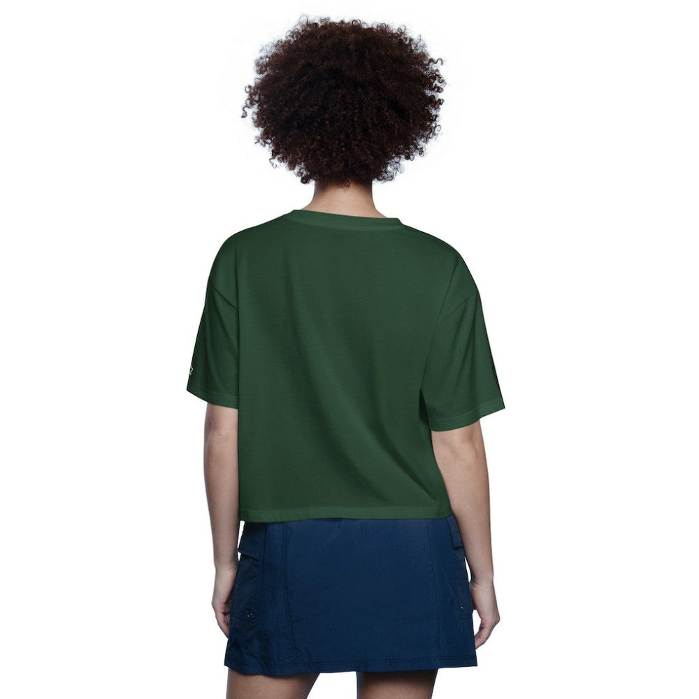 Athletics Starter Women's Play the Ball Boxy Cropped T-Shirt - Green T-shirts