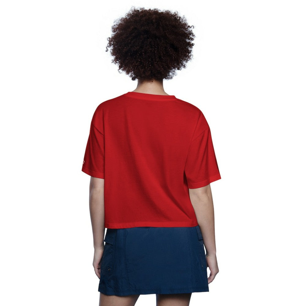 St. Louis Cardinals Starter Women's Play the Ball Boxy Cropped T-Shirt - Red T-shirts