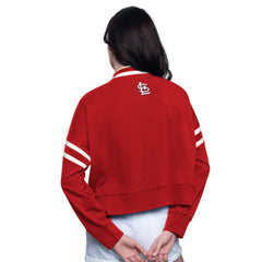 St. Louis Cardinals Starter Women's Power Play Cropped Pullover Sweatshirt - Red Pullover