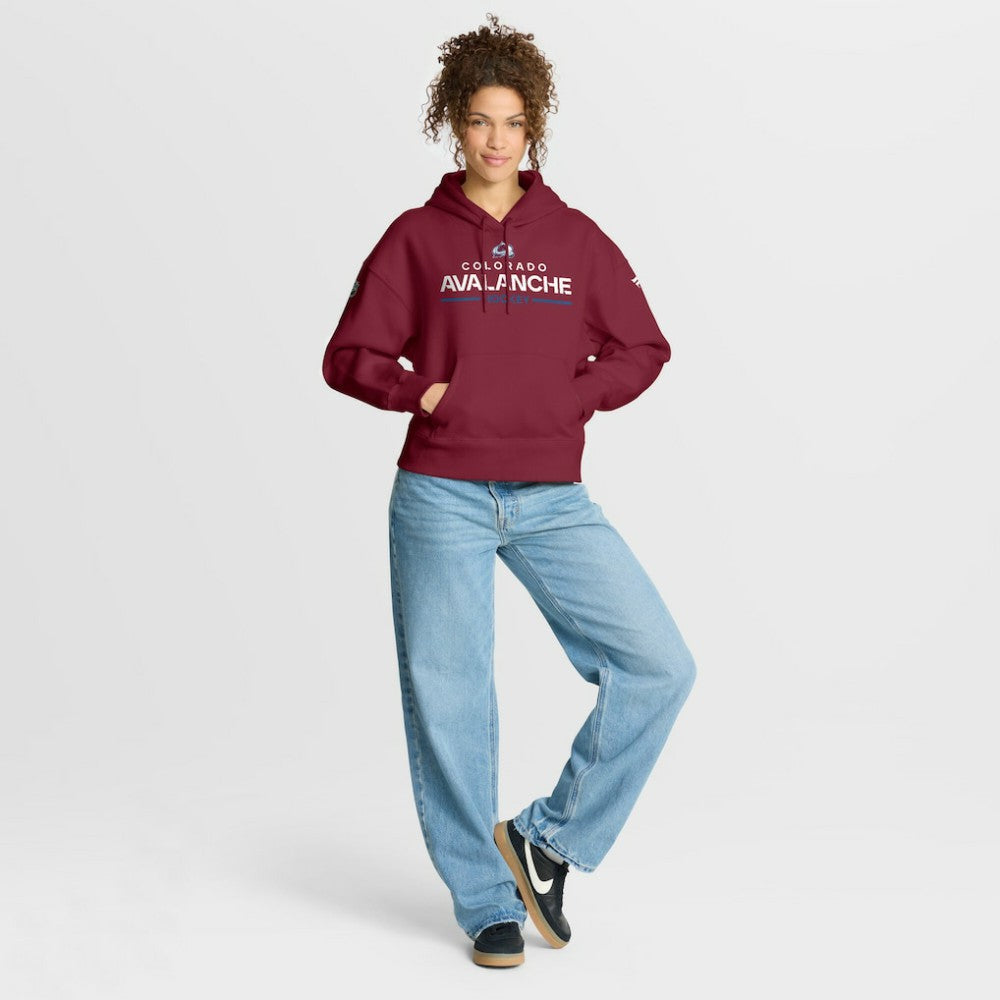 NHL Colorado Avalanche Fanatics Women's Authentic Pro Primary Pullover Hoodie - Burgundy