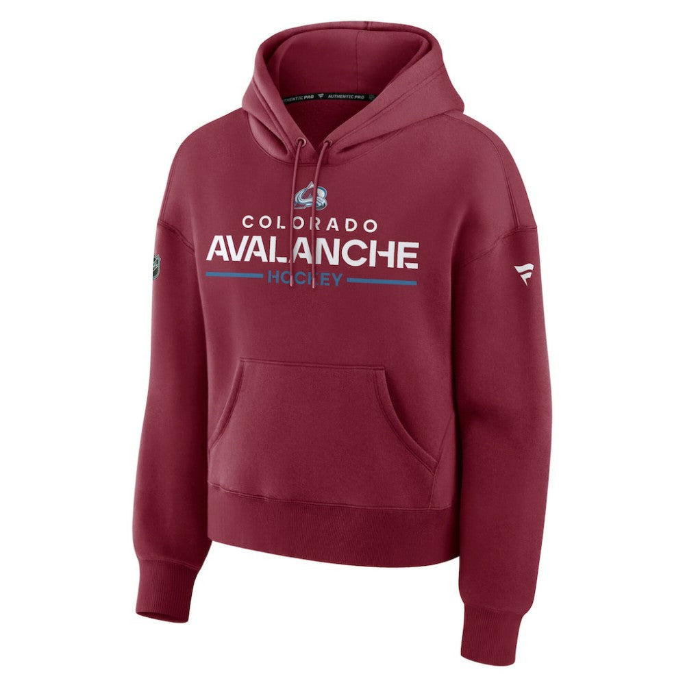NHL Colorado Avalanche Fanatics Women's Authentic Pro Primary Pullover Hoodie - Burgundy