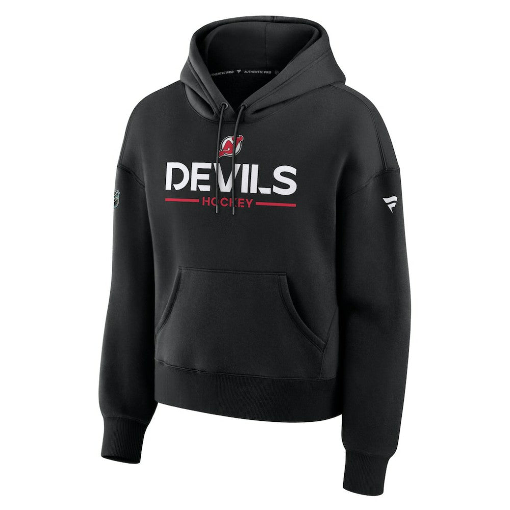 NHL New Jersey Devils Fanatics Women's Authentic Pro Primary Pullover Hoodie - Black