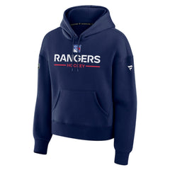 NHL New York Rangers Fanatics Women's Authentic Pro Primary Pullover Hoodie - Navy