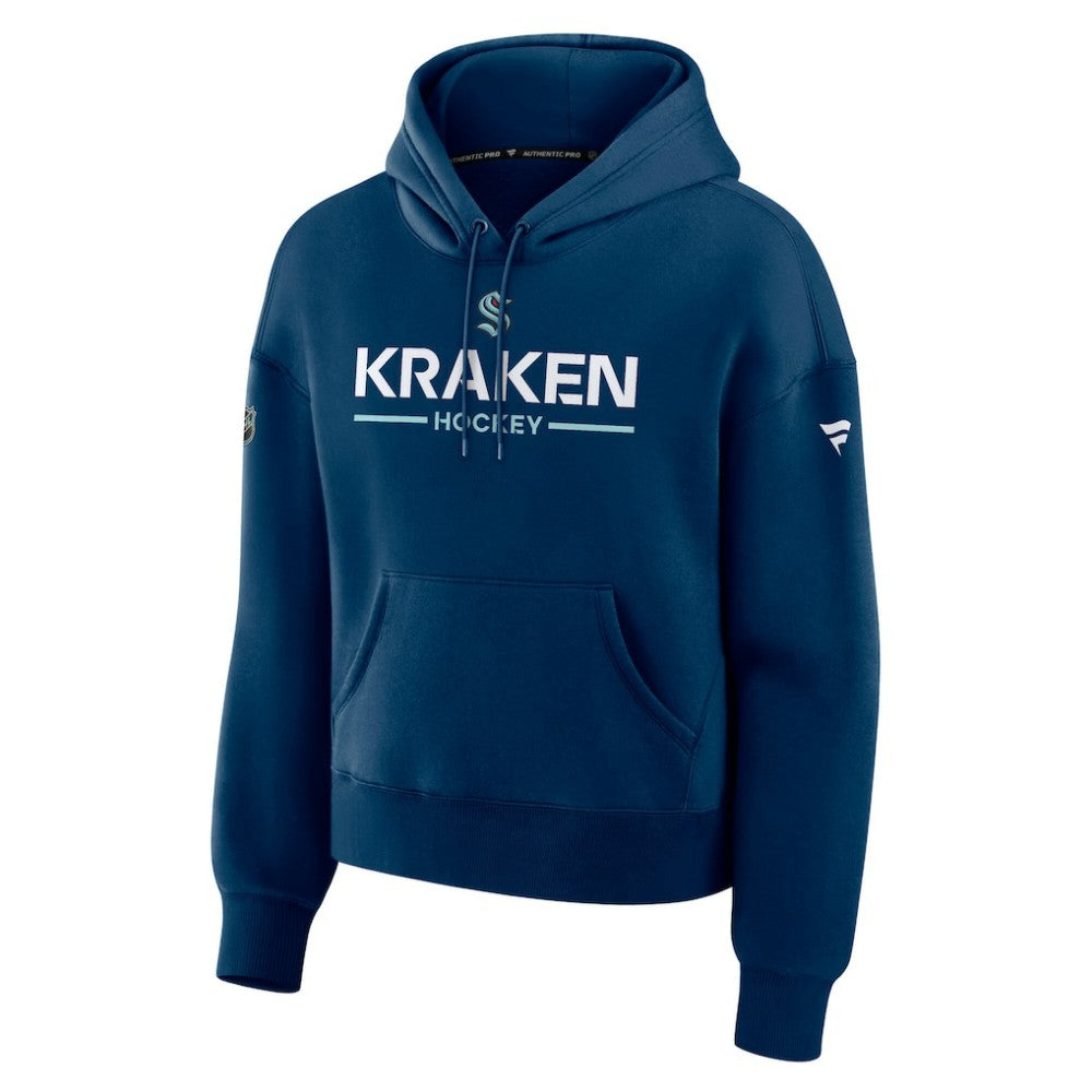 NHL Seattle Kraken Fanatics Women's Authentic Pro Primary Pullover Hoodie - Deep Sea Blue