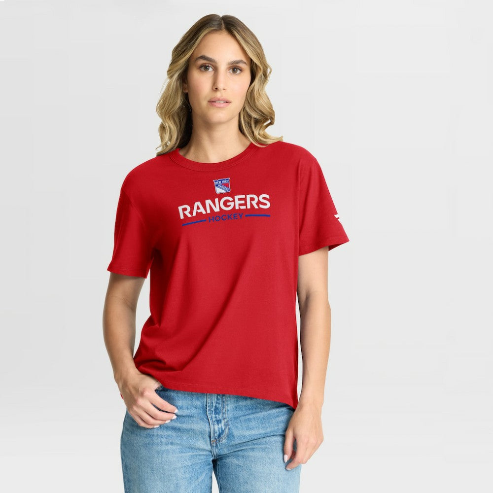 NHL New York Rangers Fanatics Women's Authentic Pro Primary T-Shirt - Red