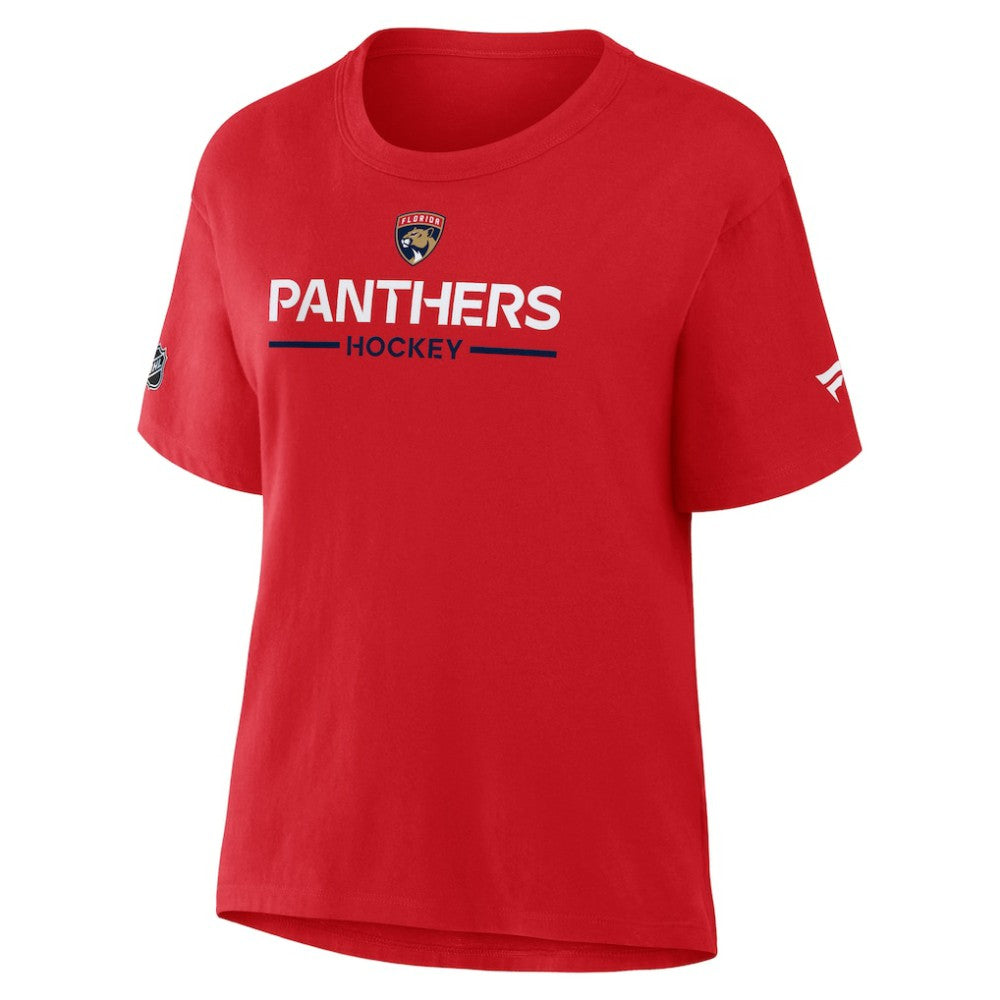 NHL Florida Panthers Fanatics Women's Authentic Pro Primary T-Shirt - Red
