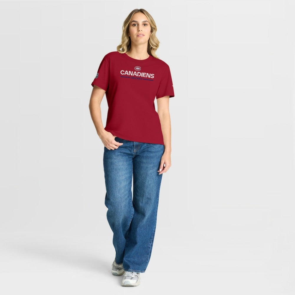 NHL Montreal Canadiens Fanatics Women's Authentic Pro Primary T-Shirt - Red