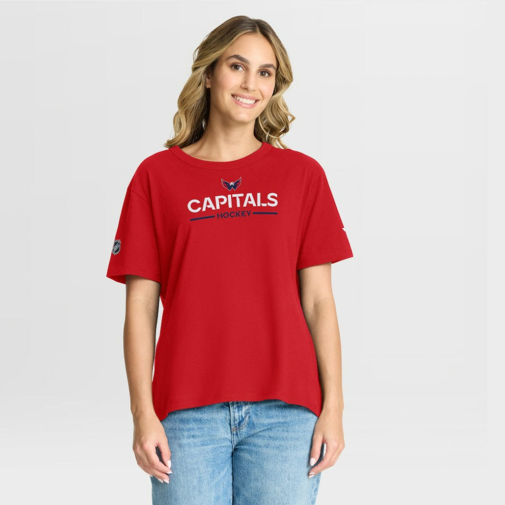 NHL Washington Capitals Fanatics Women's Authentic Pro Primary T-Shirt - Red