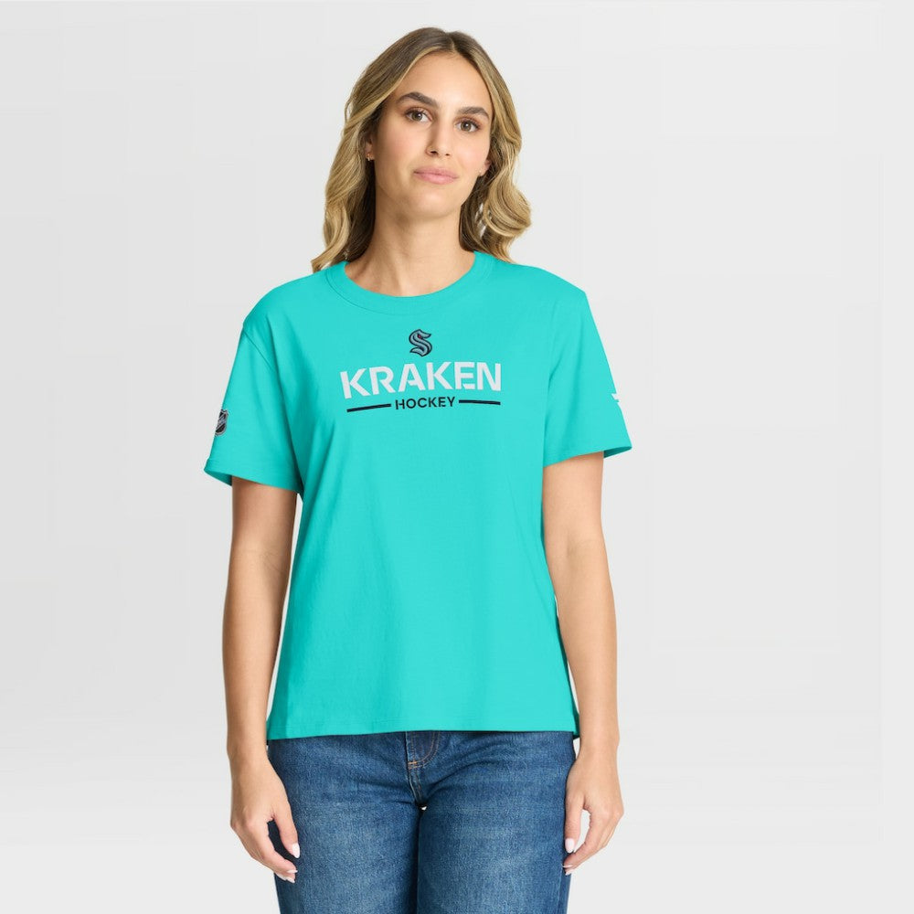 NHL Seattle Kraken Fanatics Women's Authentic Pro Primary T-Shirt - Ice Blue