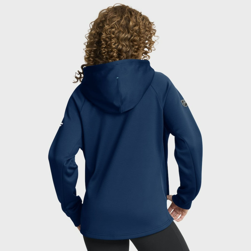 NHL Seattle Kraken Fanatics Women's Authentic Pro Rink Raglan Full-Zip Hoodie - Deep Sea Blue