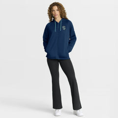 NHL Seattle Kraken Fanatics Women's Authentic Pro Rink Raglan Full-Zip Hoodie - Deep Sea Blue