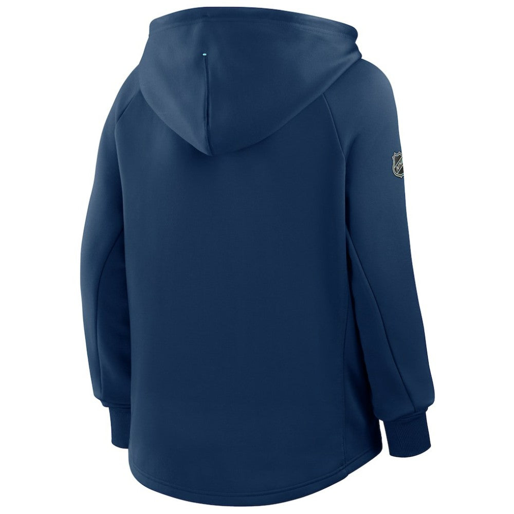 NHL Seattle Kraken Fanatics Women's Authentic Pro Rink Raglan Full-Zip Hoodie - Deep Sea Blue