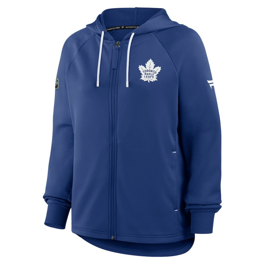 NHL Toronto Maple Leafs Fanatics Women's Authentic Pro Rink Raglan Full-Zip Hoodie - Blue