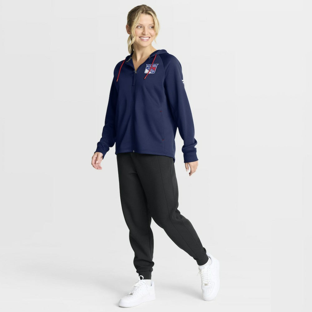NHL New York Rangers Fanatics Women's Authentic Pro Rink Raglan Full-Zip Hoodie - Navy