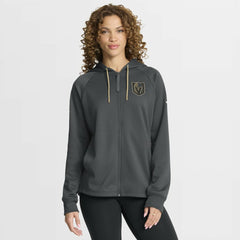 NHL Vegas Golden Knights Fanatics Women's Authentic Pro Rink Raglan Full-Zip Hoodie - Black
