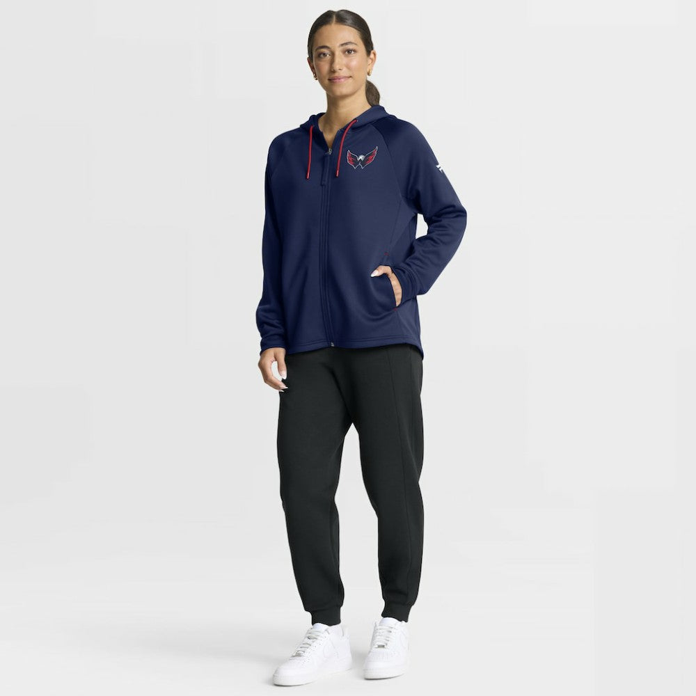 NHL Washington Capitals Fanatics Women's Authentic Pro Rink Raglan Full-Zip Hoodie - Navy
