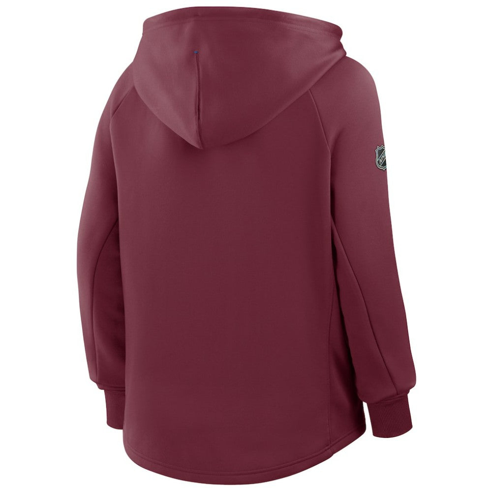 NHL Colorado Avalanche Fanatics Women's Authentic Pro Rink Raglan Full-Zip Hoodie - Burgundy