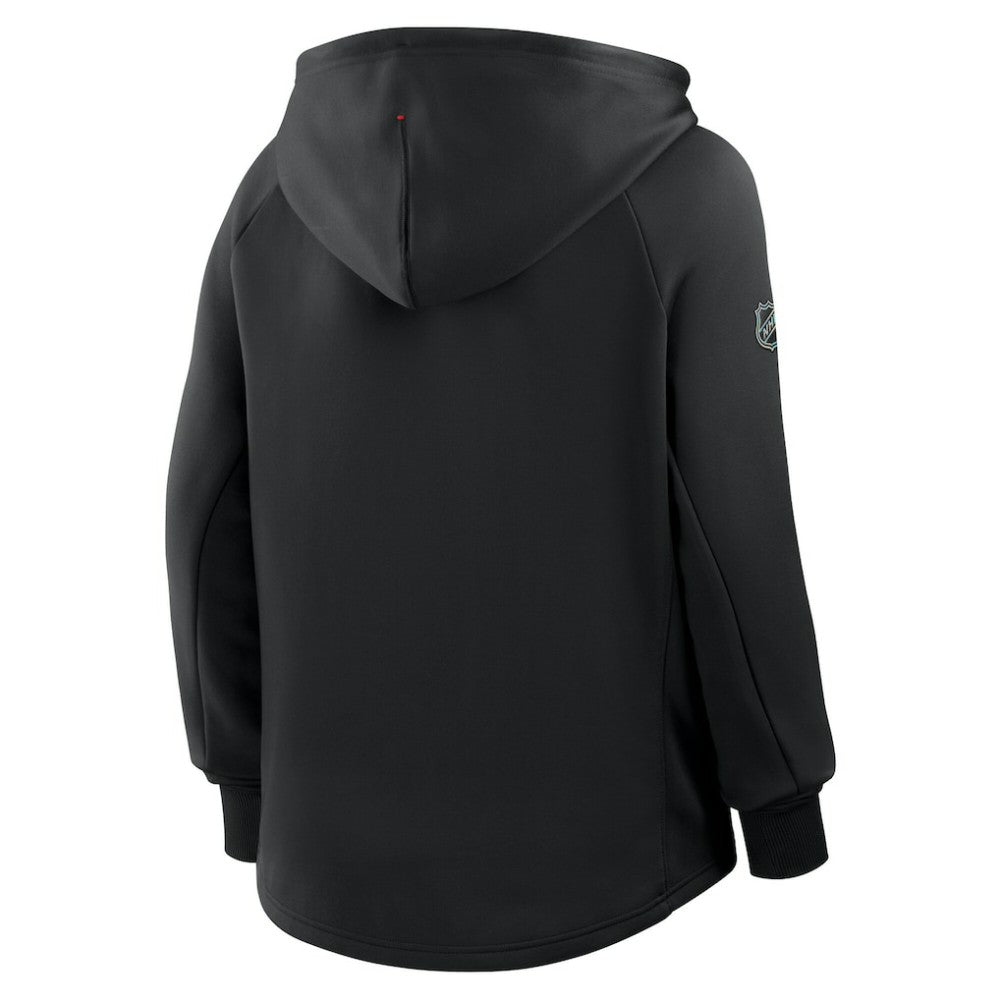 NHL Detroit Red Wings Fanatics Women's Authentic Pro Rink Raglan Full-Zip Hoodie - Black