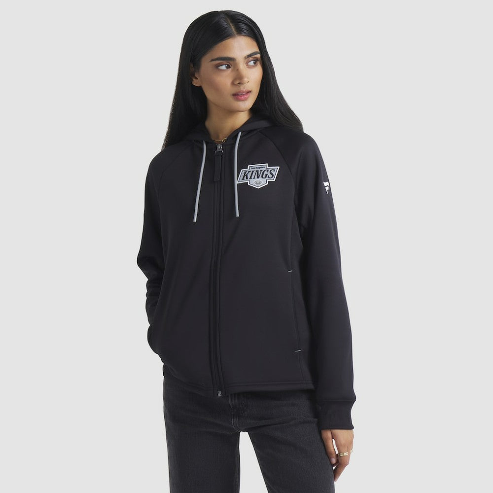 NHL Los Angeles Kings Fanatics Women's Authentic Pro Rink Raglan Full-Zip Hoodie - Black