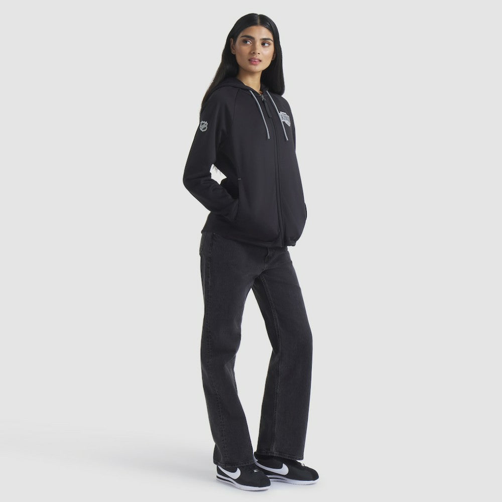 NHL Los Angeles Kings Fanatics Women's Authentic Pro Rink Raglan Full-Zip Hoodie - Black