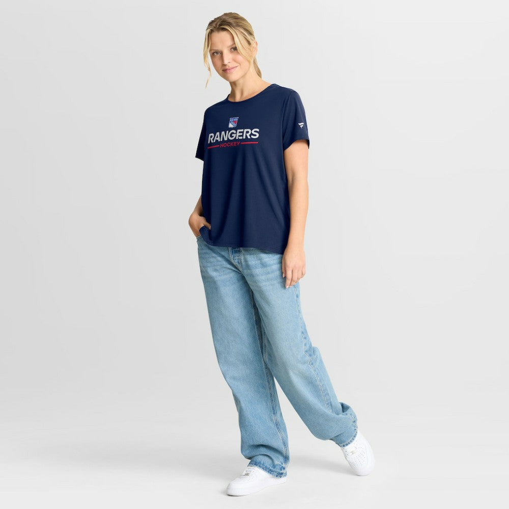 NHL New York Rangers Fanatics Women's Authentic Pro Rink Tech T-Shirt - Navy