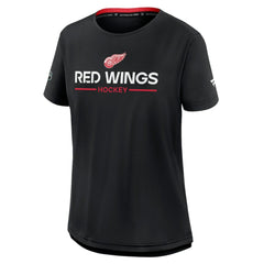 NHL Detroit Red Wings Fanatics Women's Authentic Pro Rink Tech T-Shirt - Black