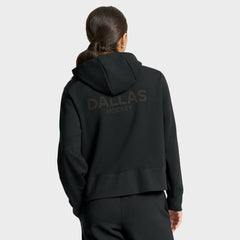 NHL Dallas Stars Fanatics Women's Authentic Pro Road Tri-Blend Quarter-Zip Hoodie - Black