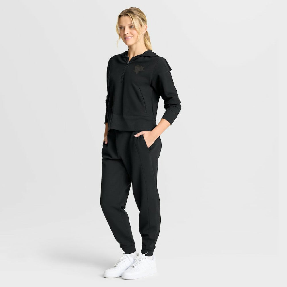 NHL Pittsburgh Penguins Fanatics Women's Authentic Pro Road Tri-Blend Quarter-Zip Hoodie - Black