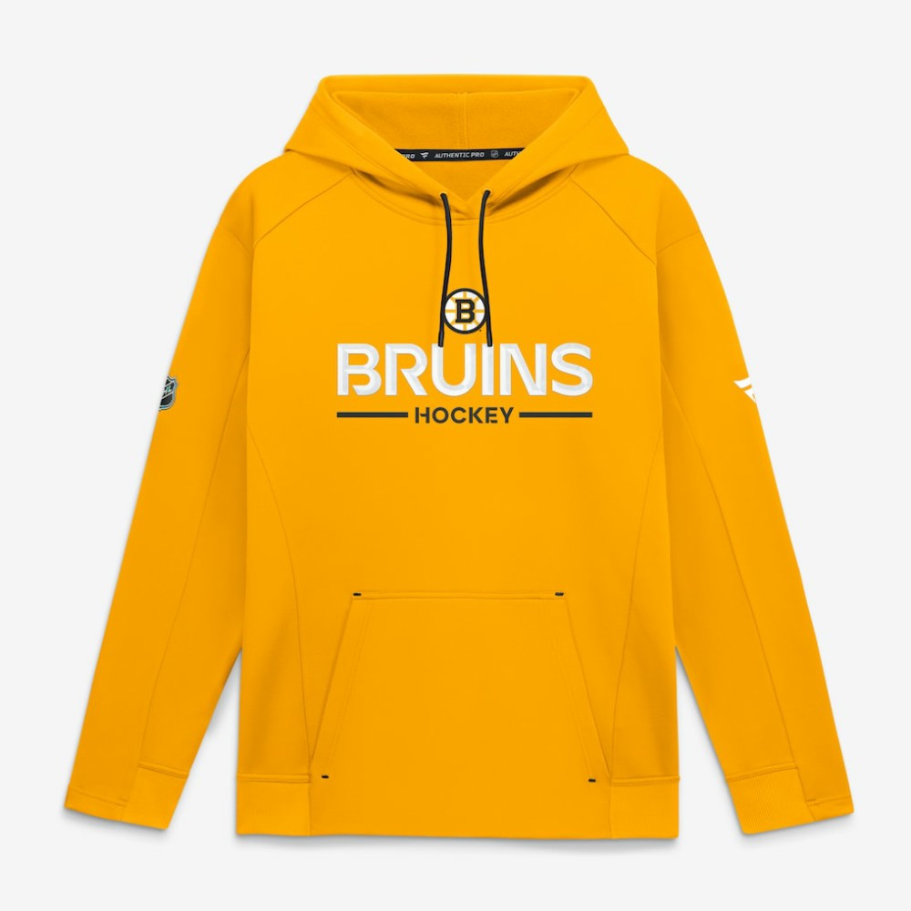 NHL Boston Bruins Fanatics Authentic Pro Rink Hoodie - Gold
