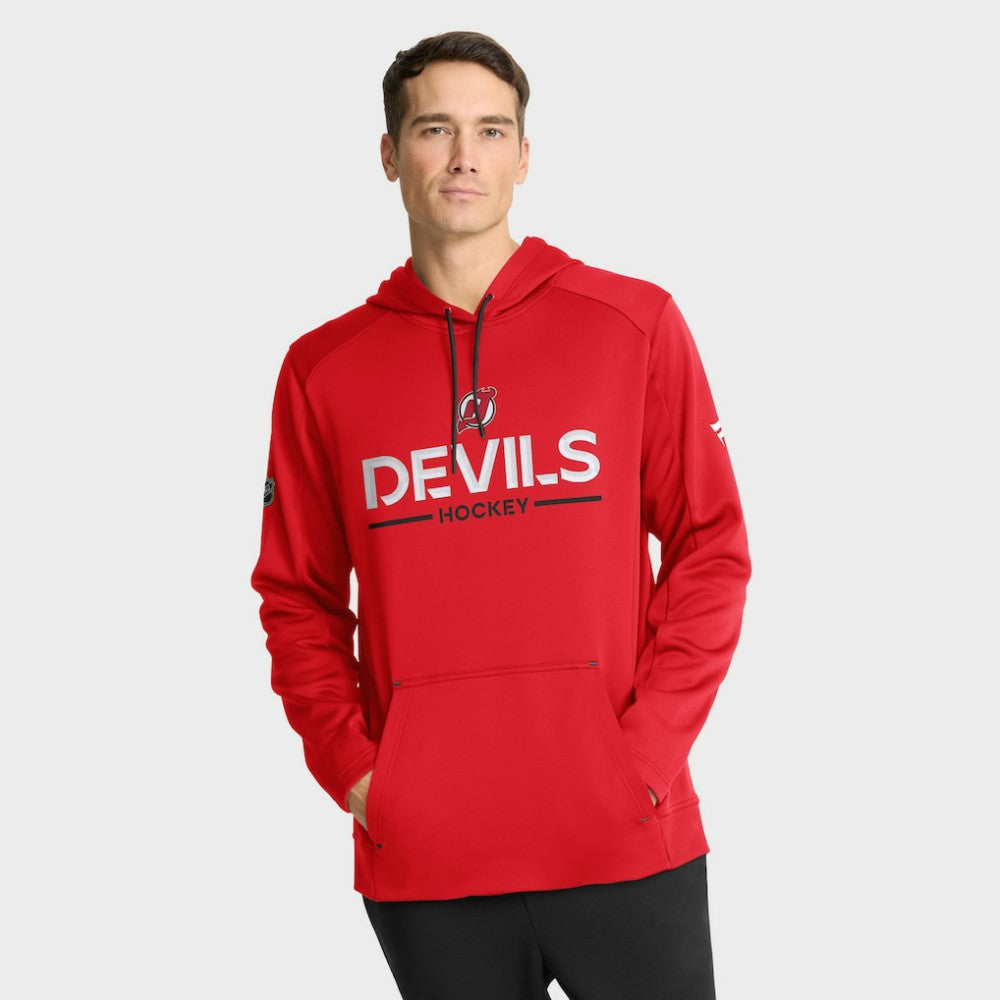 NHL New Jersey Devils Fanatics Authentic Pro Rink Hoodie - Red