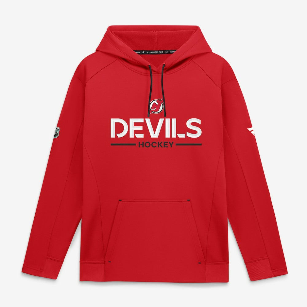 NHL New Jersey Devils Fanatics Authentic Pro Rink Hoodie - Red