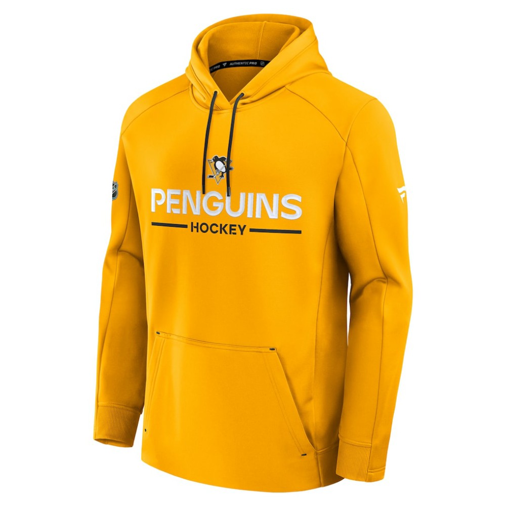 NHL Pittsburgh Penguins Fanatics Authentic Pro Rink Hoodie - Gold