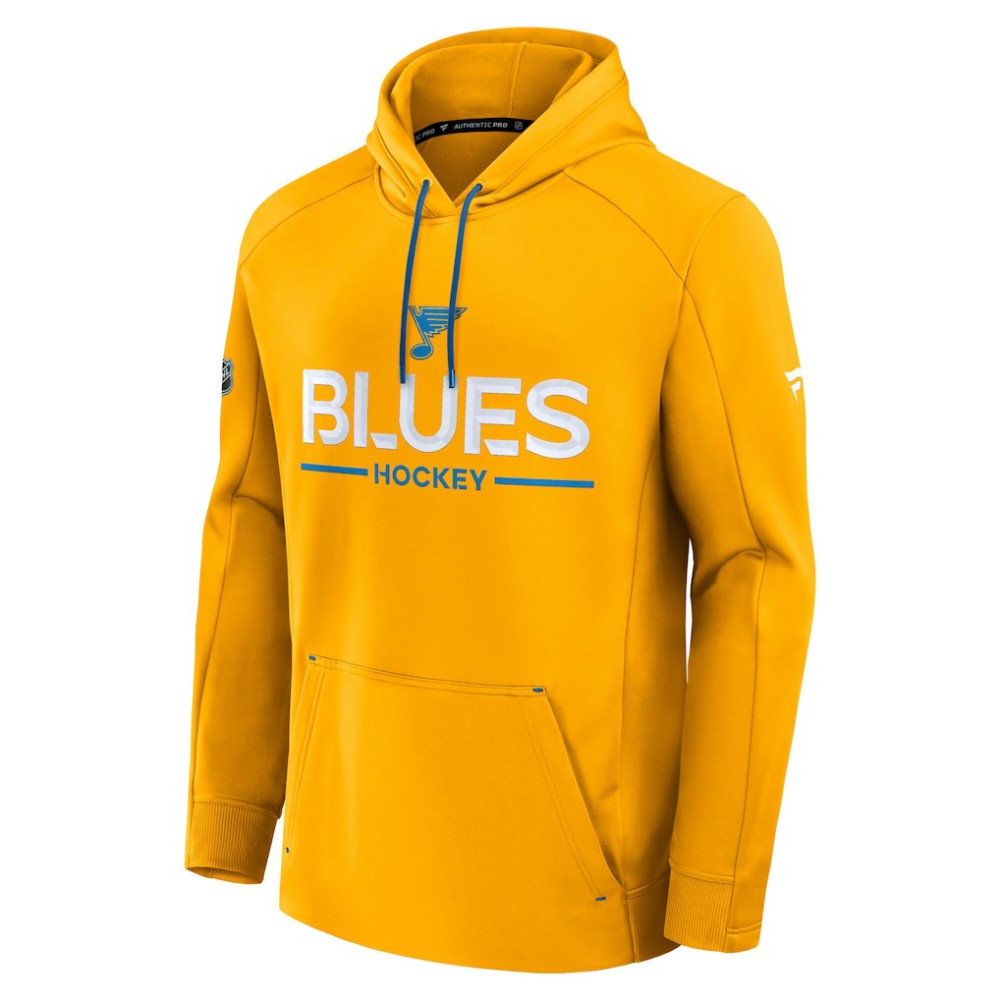 NHL St. Louis Blues Fanatics Authentic Pro Rink Hoodie - Gold